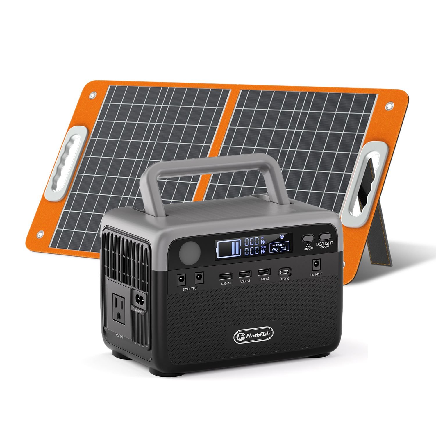 Flashfish 300W Power Station + 60W Solar Panel 230.4Wh LiFePO4 (Peak ...