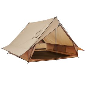 VEVOR Camping Hot Tent, 2 Persons Cabin Tent with Stove Jack & Poles, Waterproof Winter Tents Shelters with Fireproof Ground Mat