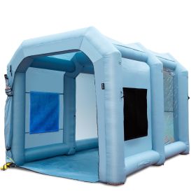 VEVOR Inflatable Paint Booth, 13x10x9ft Inflatable Spray Booth, 950W High Powerful Blowers Spray Booth Tent