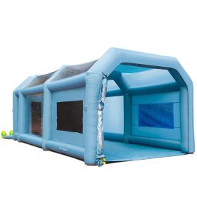 VEVOR 26x15x11ft Inflatable Paint Booth, Inflatable Spray Booth, High Powerful 750W+950W Blowers Spray Booth Tent