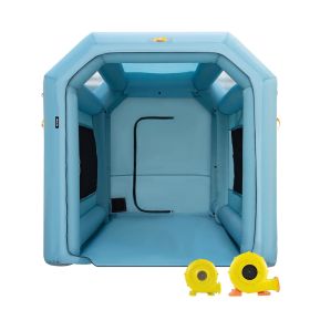 VEVOR Portable Inflatable Paint Booth, 13 x 8 x 8ft Inflatable Spray Booth, Car Paint Tent with Air Filter System & 2 Blowers
