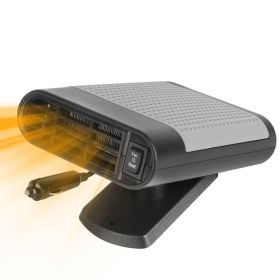 Portable Car Heater Heating Fan 2 in 1 Defroster Defogger Demister for Home (Color: Black & Grey, Voltage Optional: 12V)